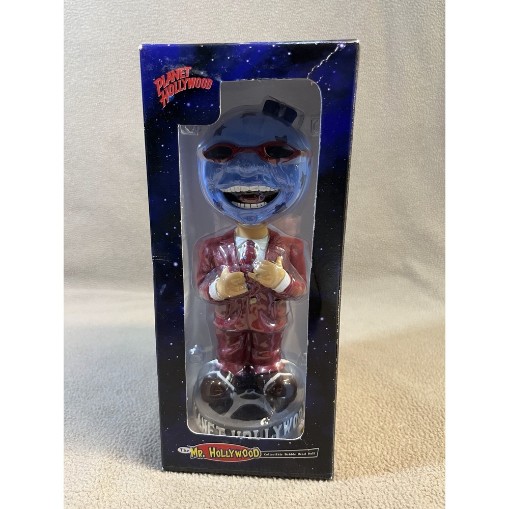 Mr Hollywood Collectible Bobble Head‎ Doll Vintage 90s Boxed Planet Hollywood